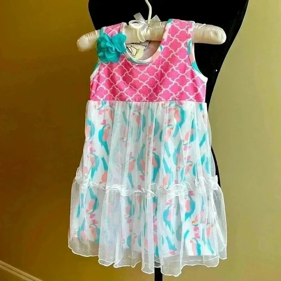 GIRLS FLAP HAPPY DRESS NWT SIZE 2 - Picture 1 of 6